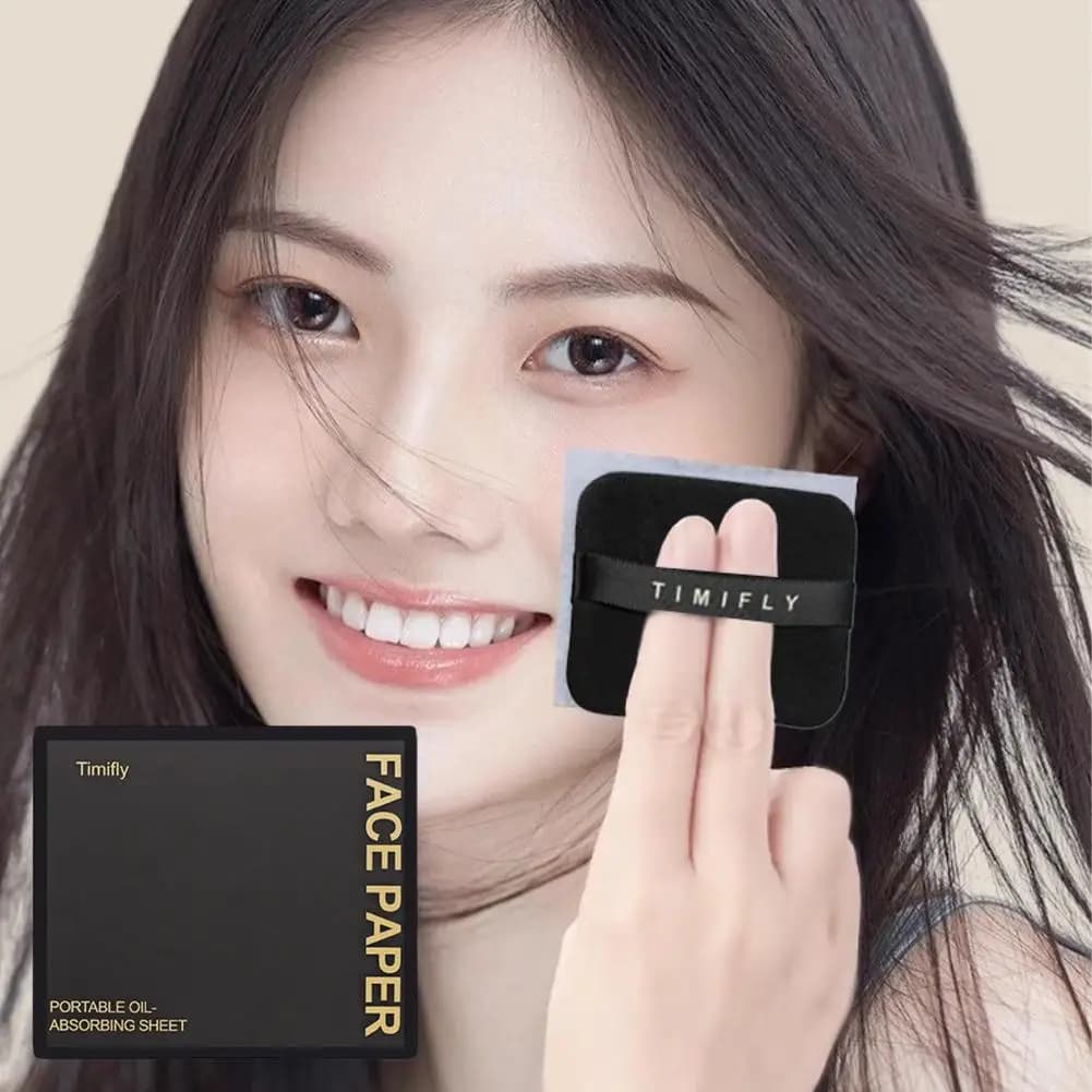 100 pièces papier absorbant l'huile Portable avec étui miroir femmes soins du visage beauté