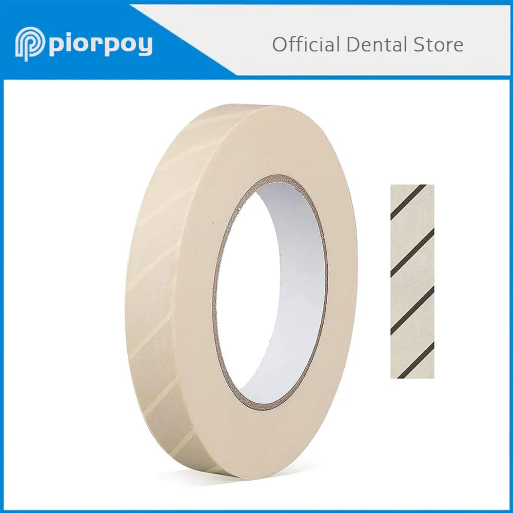 PIORPOY 1 rouleau ruban indicateur de stérilisation dentaire Autoclave stérilisateur matériel dentisterie nettoyage fournitures de soins bucco-dentaires 12/19/25MM