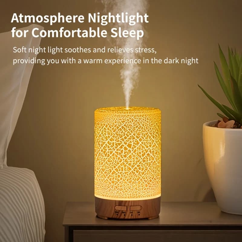 Diffuseur d'huiles essentielles USB, avec effet ambiant 7 couleurs, minuterie, diffuseur d'aromathérapie, pour chambres, bureaux, yoga, humidificateur d'air