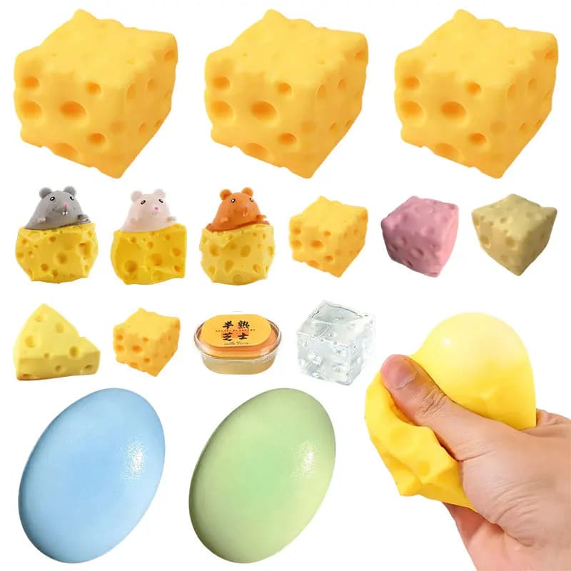 Jouets Squishy en forme de fromage mignons