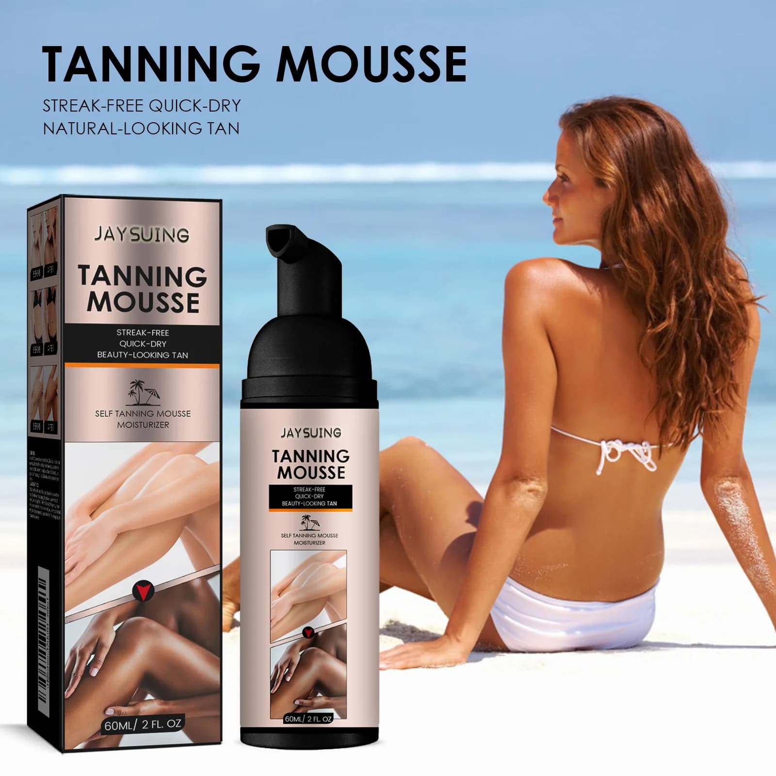 Crème bronzante autobloquante pour la peau