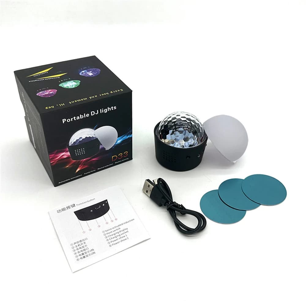 Boule Disco LED RGB pour voiture