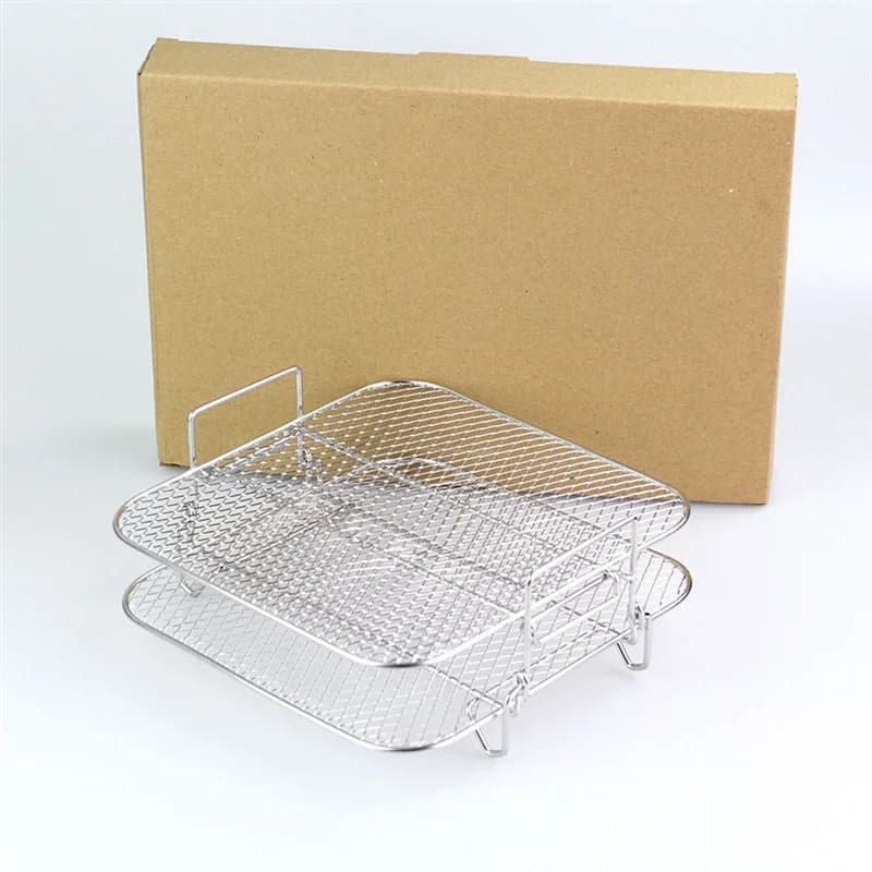 2-Layers Air Fryer Grilling Rack For 4.2-5.8QT Air