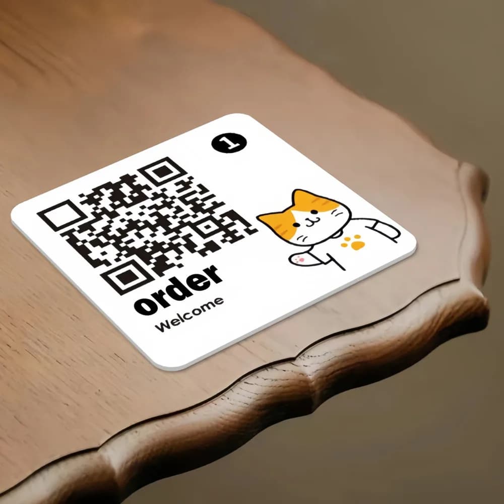 Autocollants de table plate QR