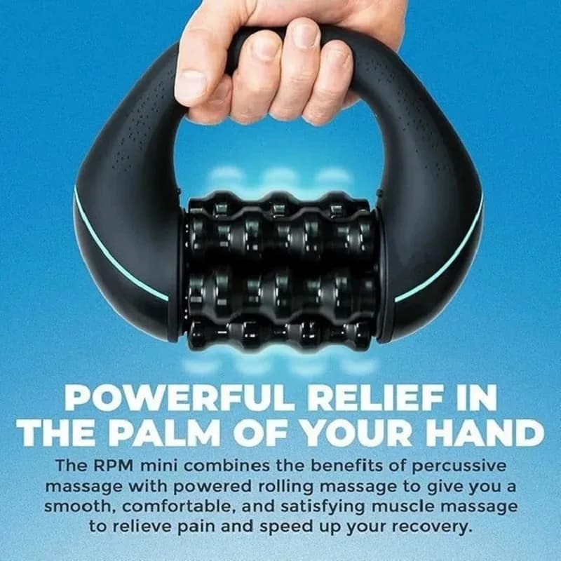 Masseur à rouleaux électrique portatif pour la relaxation musculaire de tout le corps, rouleau de massage fascia en silicone pour soulager la douleur