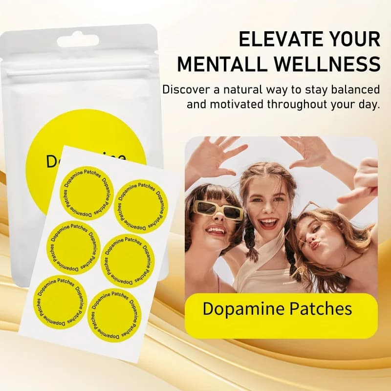 Patchs de Dopamine pour l'humeur et la mise au point instantanés, Boosters de Dopamine, chauffage Local, bien-être mental, corps Beige, 30 pièces