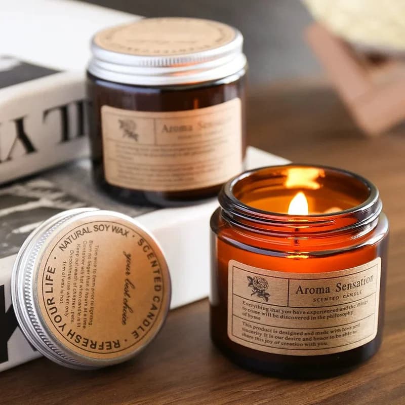 Bougie de soja parfumée ci-après, sans fumée, huile essentielle aromatique, décoration de luxe, cadeaux de mariage, fête, décoration de la maison