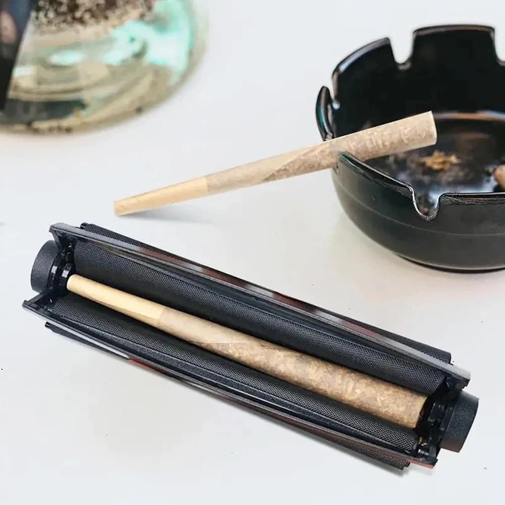 Machine à rouler, filtre à rouleau de cône d'herbes de tabac noir avec Tubes de stockage de cônes, accessoire pour fumer
