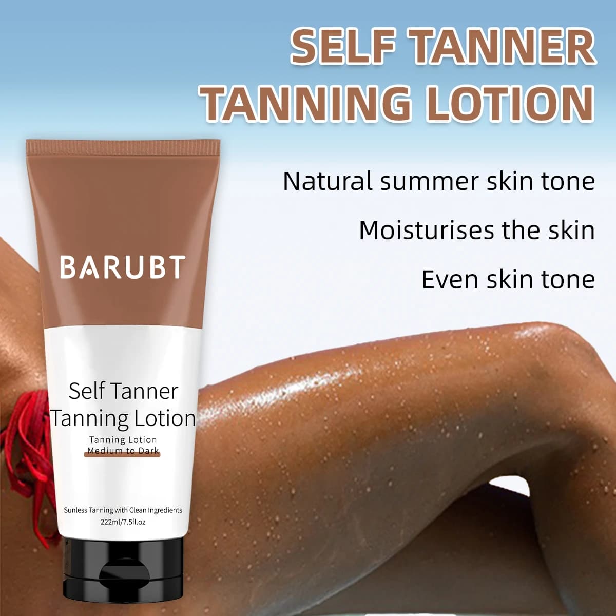 Lotion bronzante sans soleil - Du moyen au foncé
