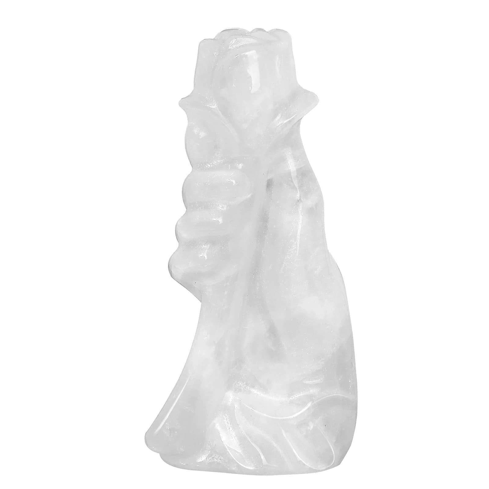 Main en cristal de quartz rose naturel pour la décoration intérieure, figurine de fleur de rose, sculpture de statue de mariage d'510, pierre gravée