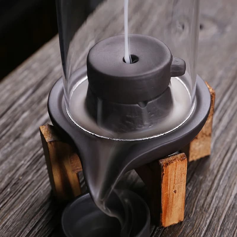 Poêle à encens rétro Time Runs Back Flow, plaque de meulage créative pour la décoration de la maison, artisanat de cascade, élimination des odeurs, poêle d'aromathérapie