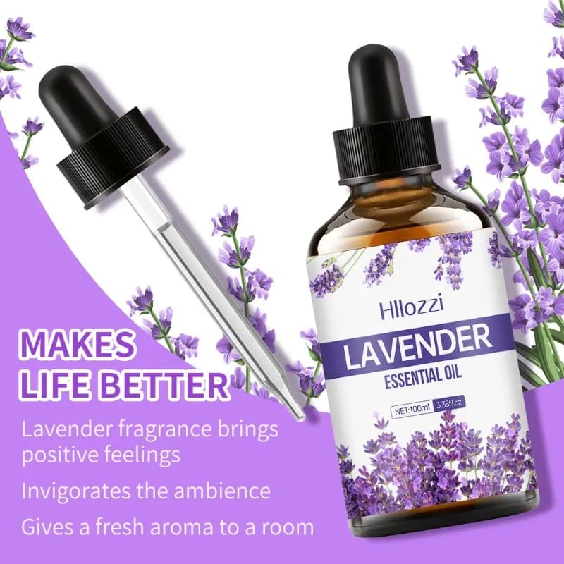 Huile essentielle de lavande |   Hydratant et nourrissant pour le visage et le corps, idéal pour le massage, parfum longue durée