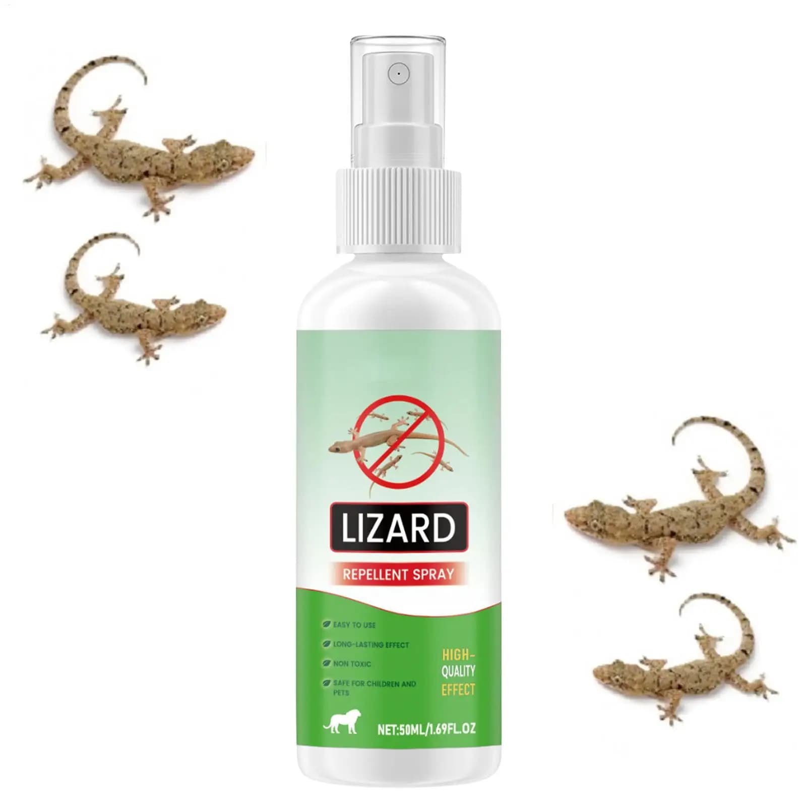 Spray Répulsif pour Geckos 50ml, Répulsif pour Lézards à l'Huile de Lavande, Sûr pour les Animaux de Compagnie, Dissuasif pour Reptiles