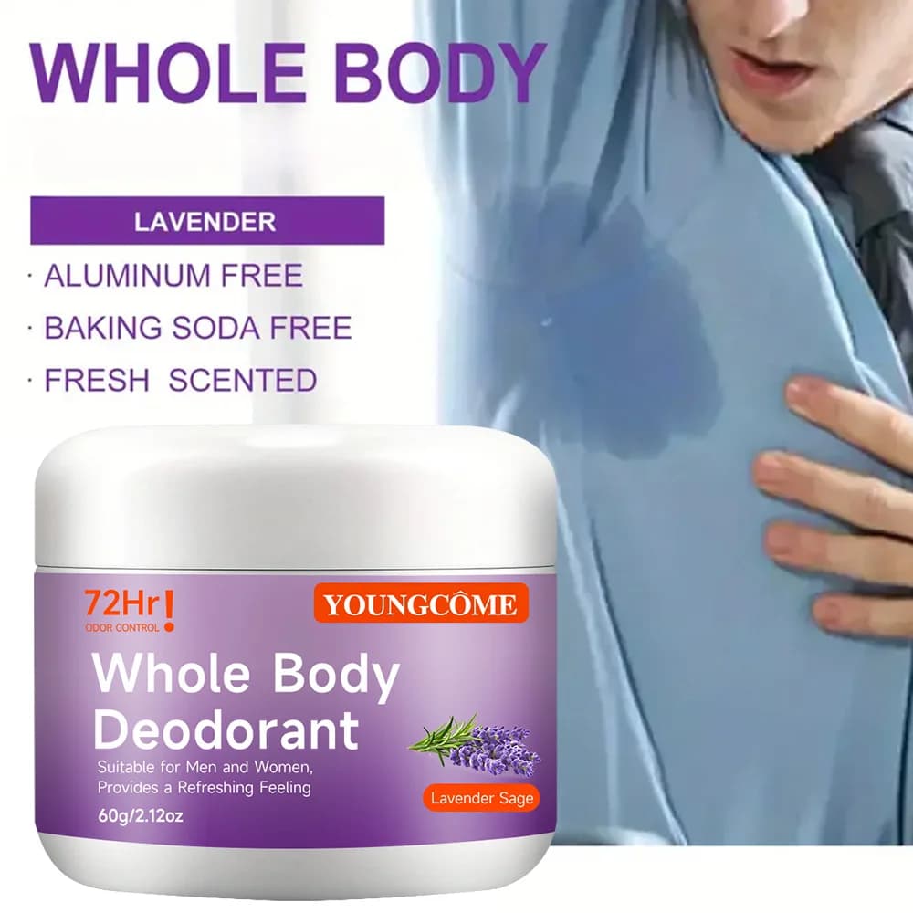 Bâton déodorant naturel pour tout le corps, Base d'huile de noix de coco, sans alcool, ensemble de 60g, déodorant pêche adapté aux voyages, élimination des aisselles
