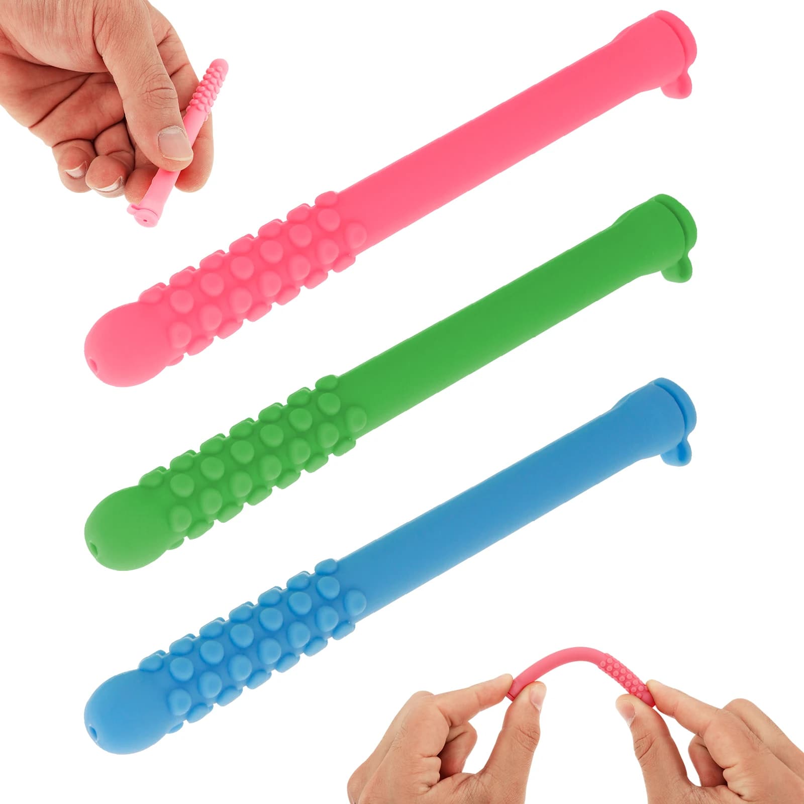 Bâtonnets d'haleine d'huile essentielle à croquer, 3 pièces, Portable, en Silicone, pour arrêter de fumer avec de l'huile essentielle pour l'aromathérapie