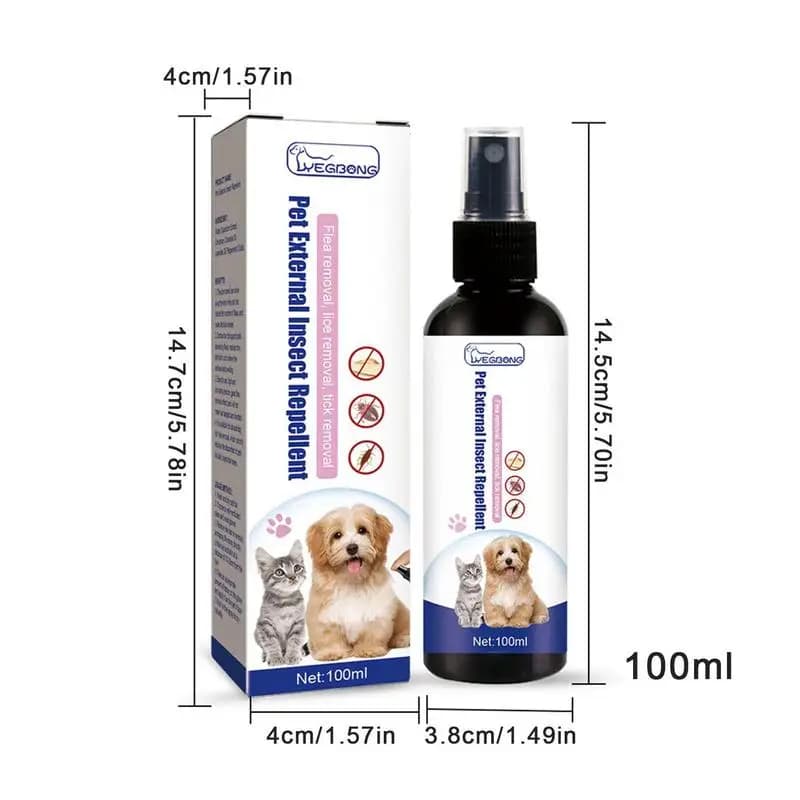 Gouttes anti-puces pour animaux de compagnie, insecte anti-puces, poux, sans danger pour la maison et les chats, chiens, prévenir les tiques, 100ml
