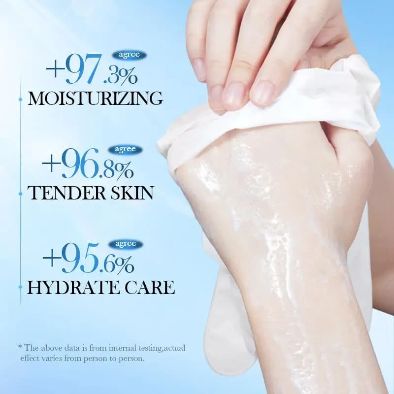 Masque pour les mains à l'huile de coco et à la vitamine E