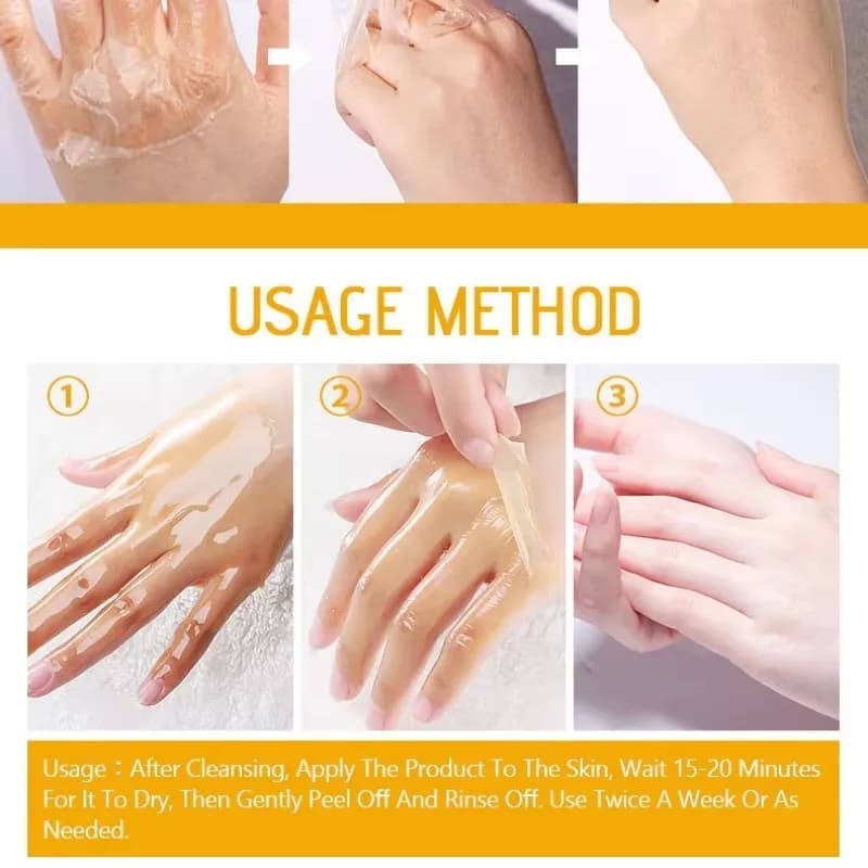 Huile de Peeling Jaune pour le Bain, Accessoire pour Blanchir la Peau Foncée, Éclaircir le Corps, les Coudes, les Genoux, la Main, Fréquence Exexponsive, Nourrir la Peau