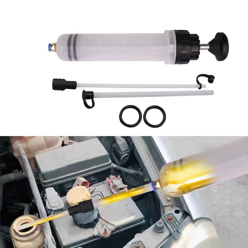 Pompe de fluide d'huile moteur de voiture, sous vide efficace, seringue d'inhalation manuelle, transfert de cooolant de moteur translucide 500cc/1500cc