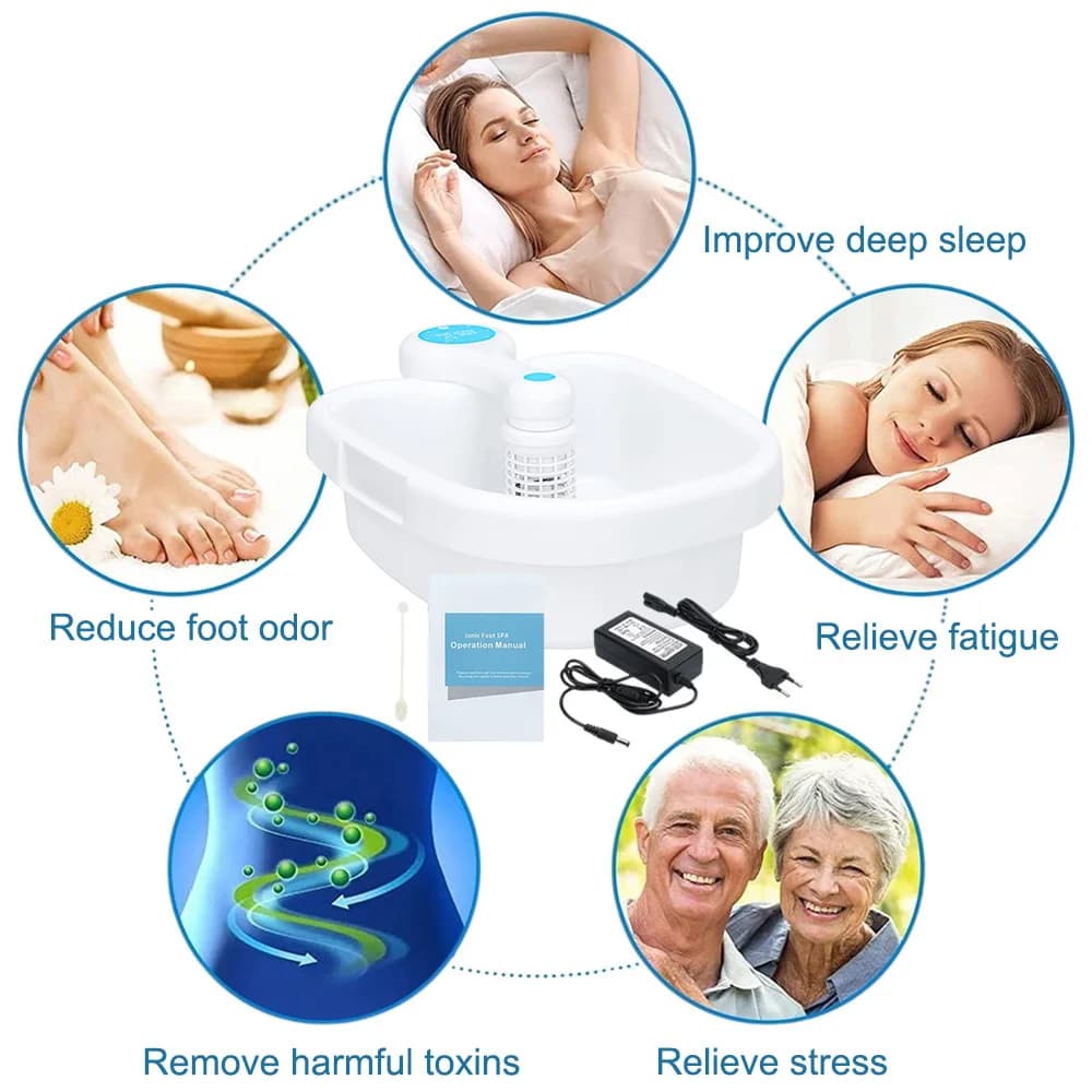 Machine de spa ionique pour les pieds, bain de pieds, massage, nettoyage des pieds, détoxification, soulage la fatigue, favorise la circulation sanguine, beauté et santé