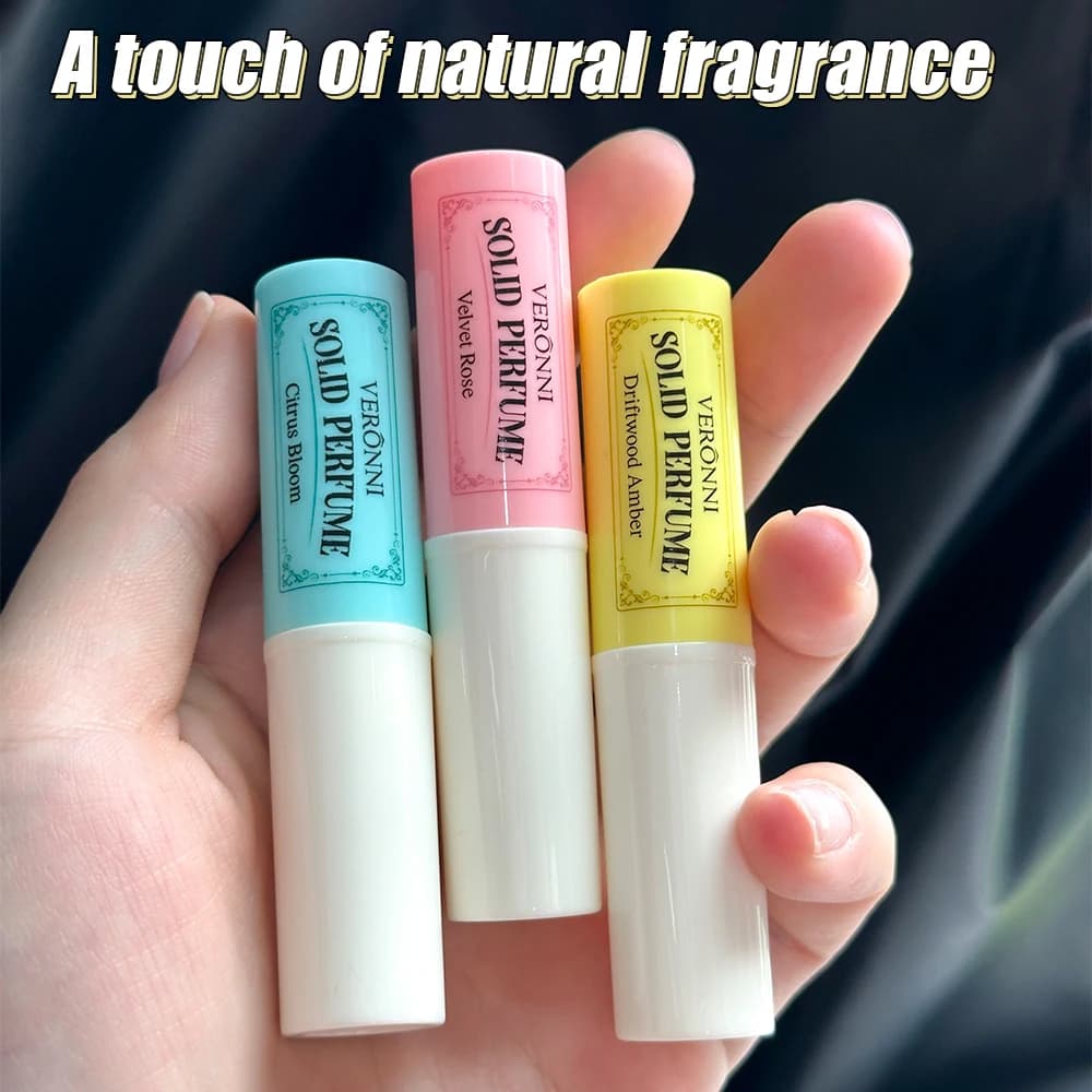 3 bâtons de parfum solides - Parfum longue durée, naturel et frais, baume solide portable pour les rendez-vous