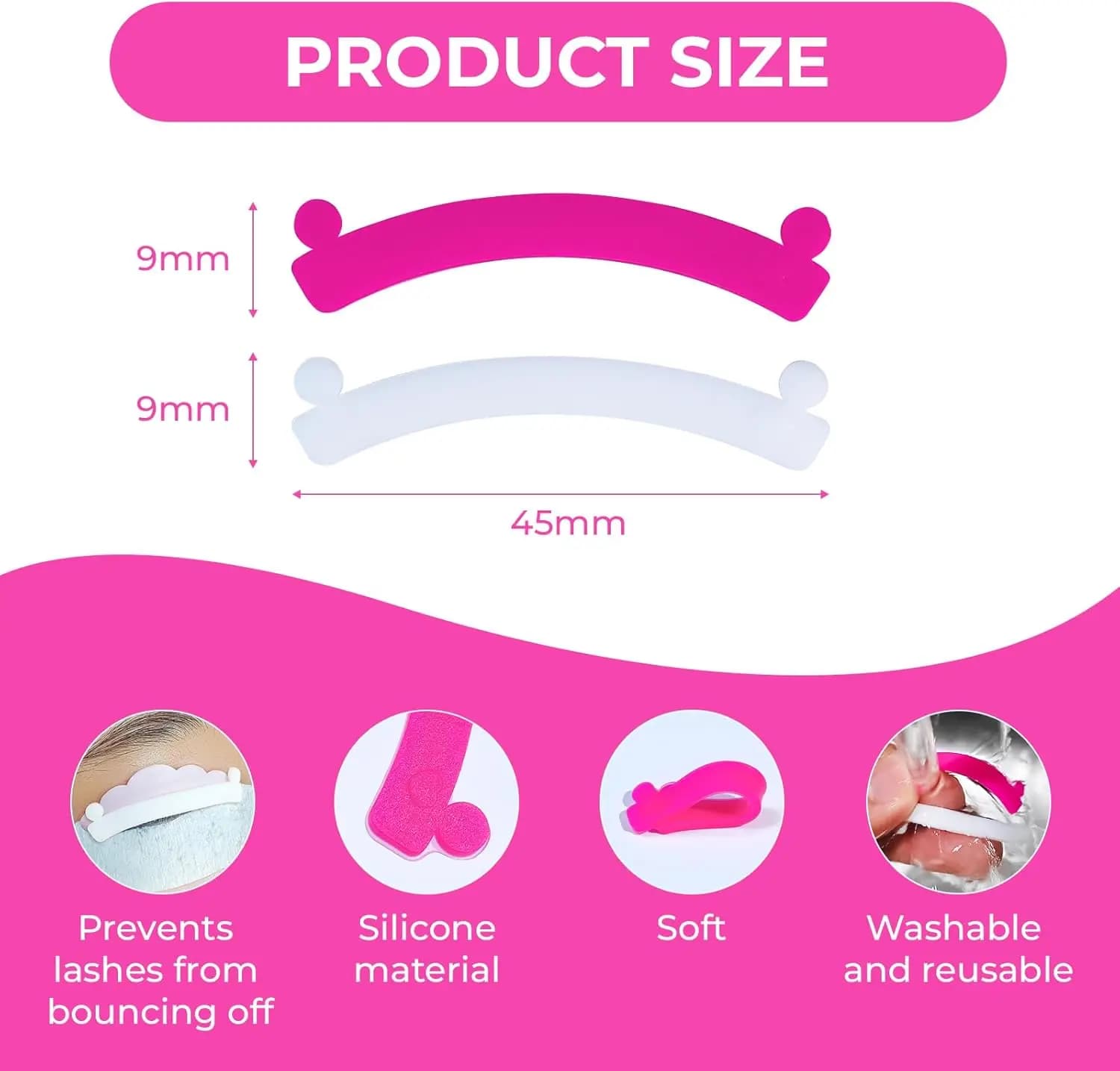 PERMANIA – ruban de levage de cils en Silicone, 4 pièces, tiges de cils, ruban doux et coloré, outil de levage de cils, rouleau de permanente Flexible multifonctionnel