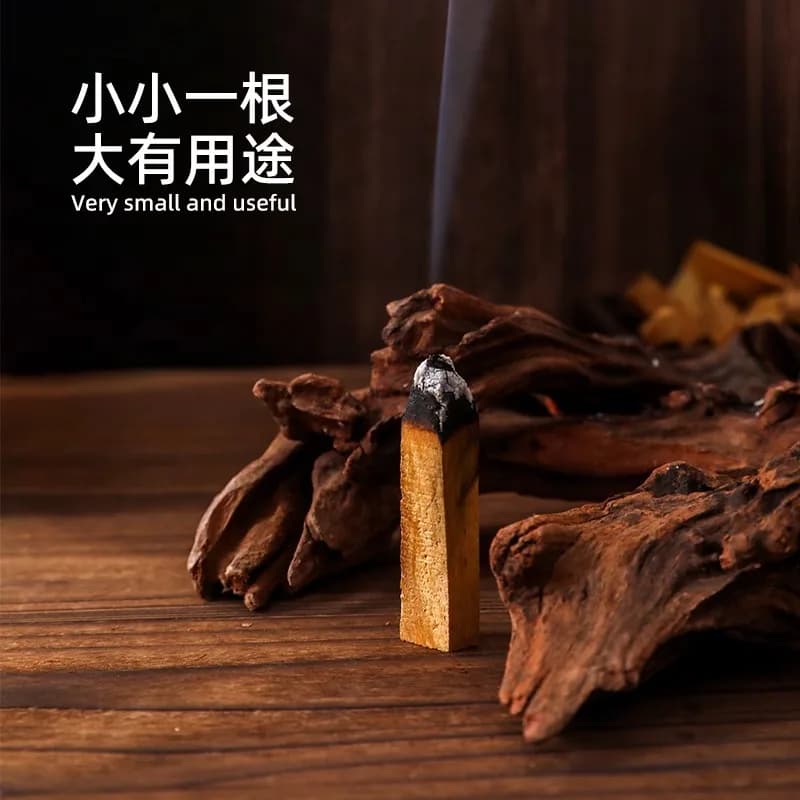 Bâtonnets péruviens Palo Santo à haute teneur en huile, baguettes de cèdre purifiantes et bâtons d'encens ; avec parfum brûlant le feu et sce longue durée