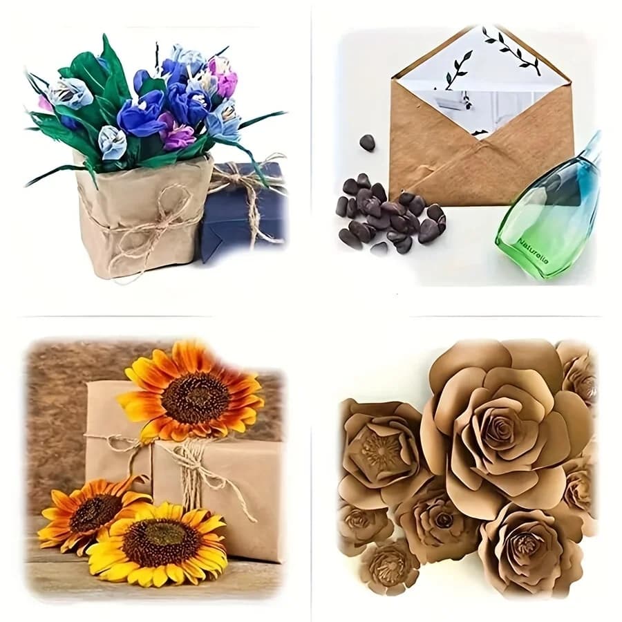 1 rouleau de papier kraft marron durable