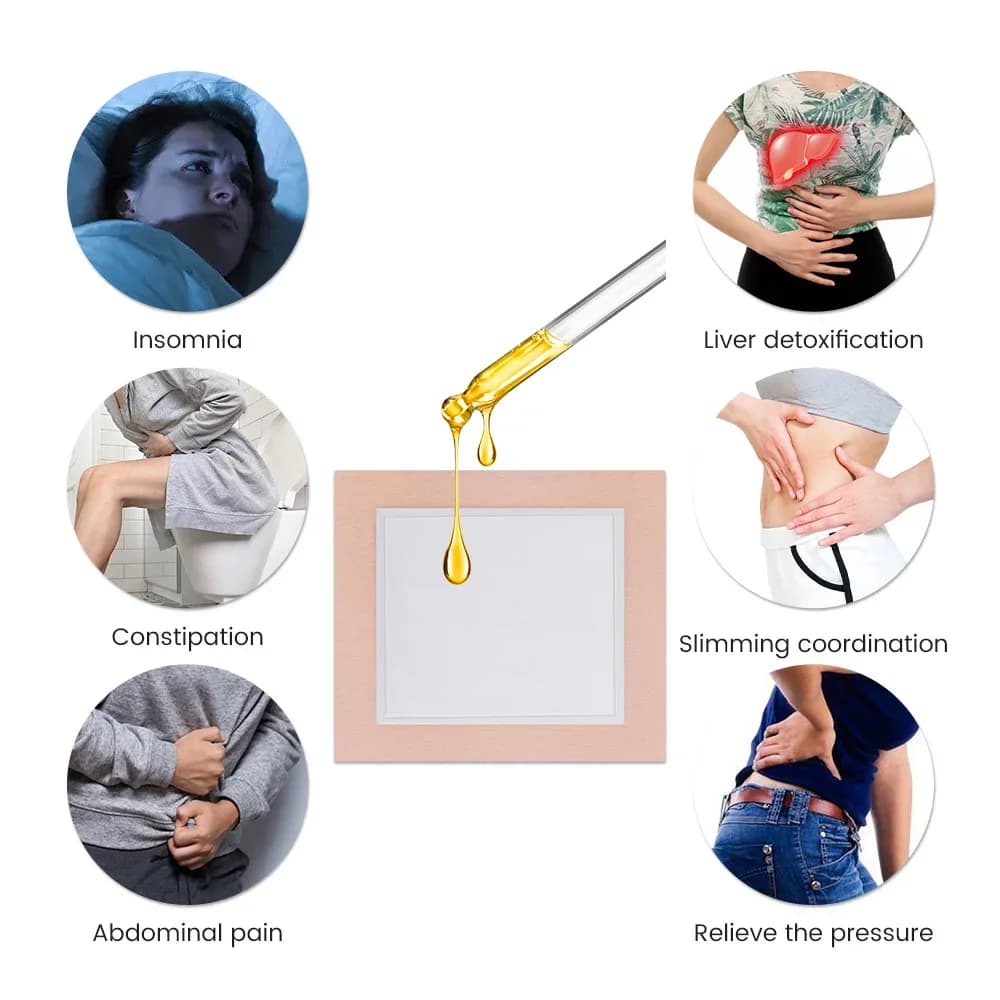 Enveloppement de paquet d'huile de ricin 10 pièces, Kit de paquets d'huile de ricin pour détox du foie, enveloppe d'huile de ricin auto-adhésive très absorbante en coton biologique