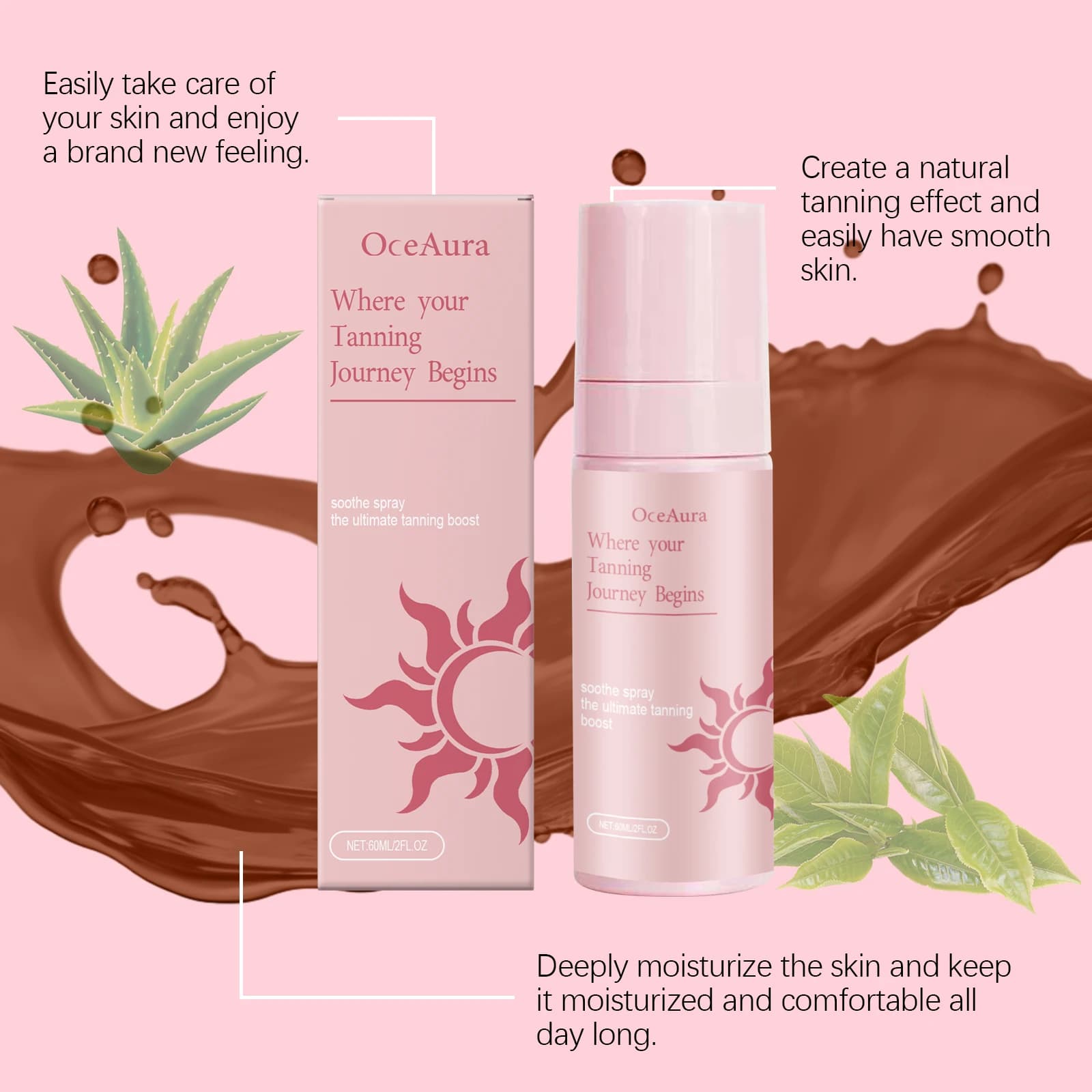 Spray autobronzant pour peau de blé