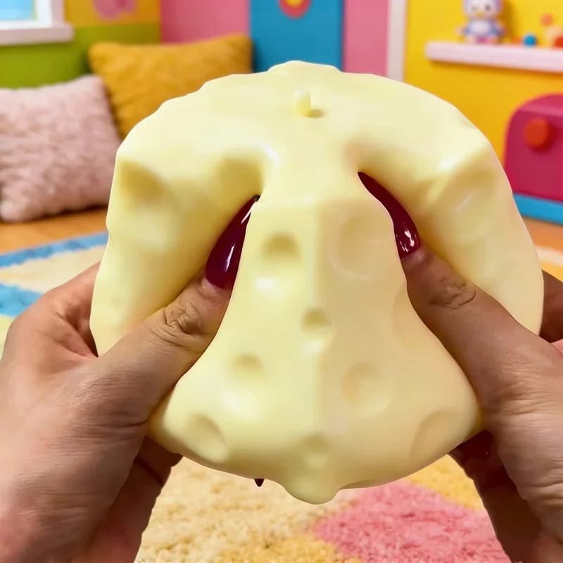 Jouet géant en forme de fromage à presser
