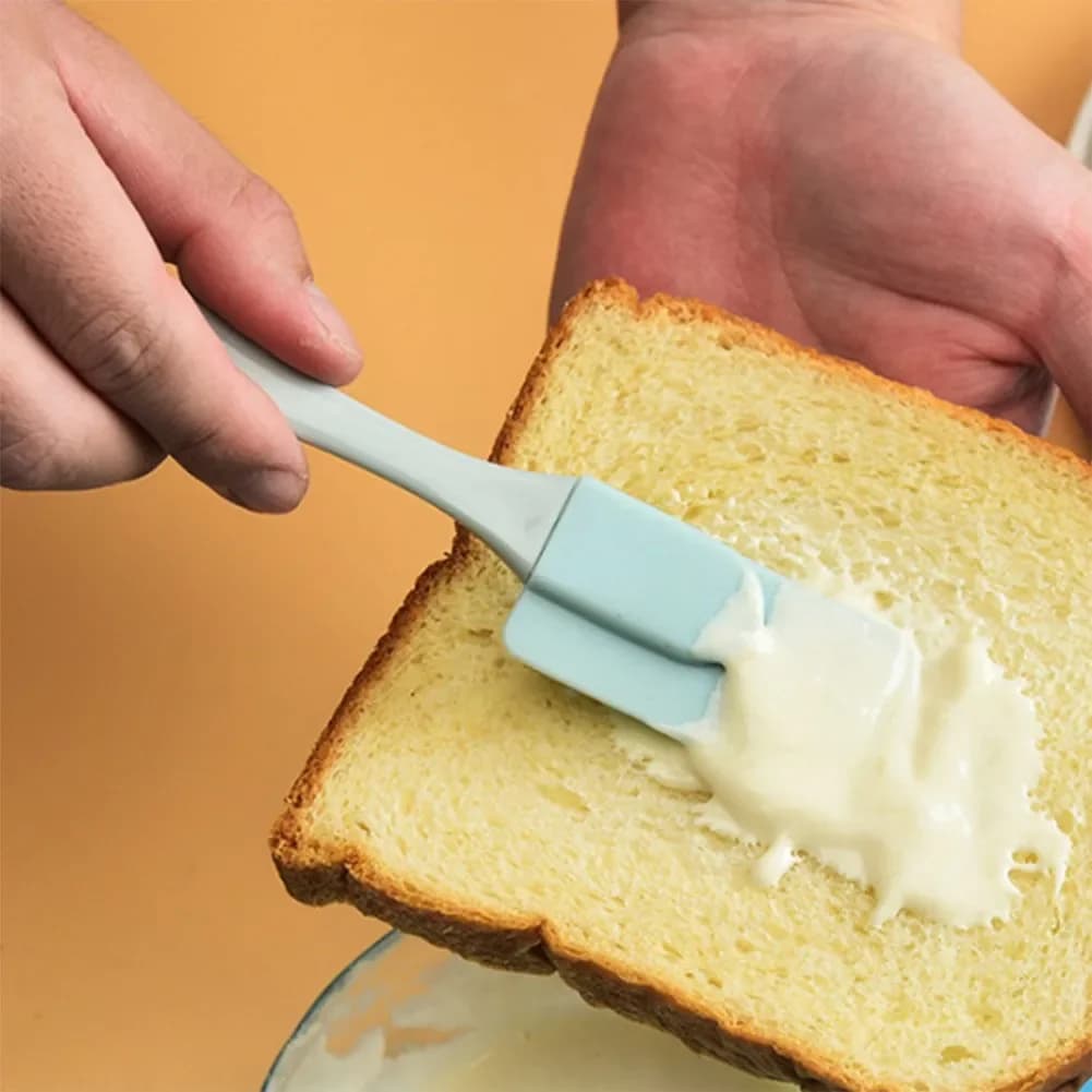 3 pièces : Spatule à crème, spatule à beurre, spatule à huile, brosse à huile, outil de cuisine et de pâtisserie en silicone antiadhésif