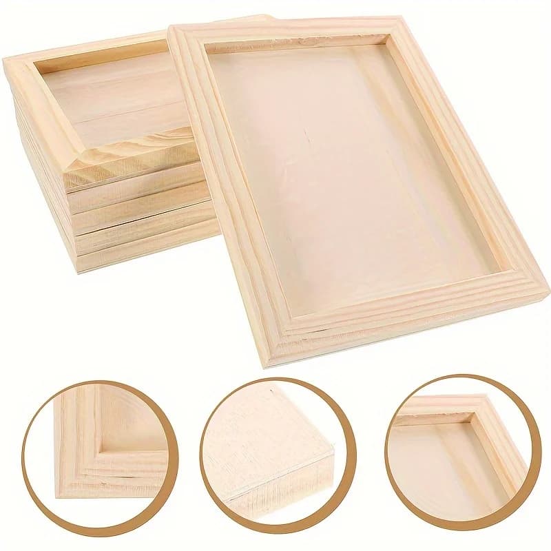 Panneau de panneaux en bois 2 pièces, panneaux rectangulaires en bois pour peinture, versage, utilisation artistique avec huiles, acrylique