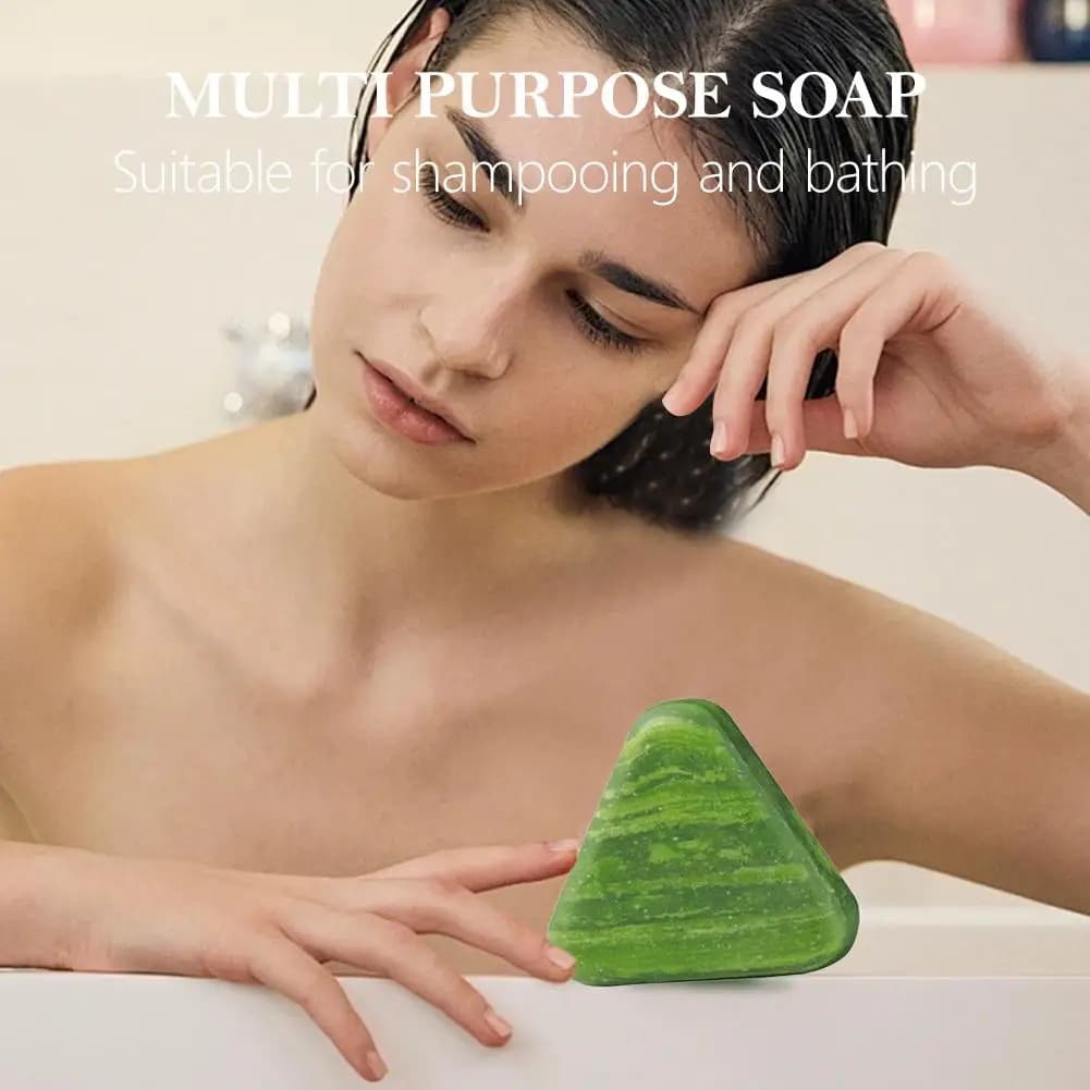 Savon shampooing Usman Grass & Platycladus, 120g, renforce la croissance des racines des cheveux, shampooing en barre, traitement naturel à base de plantes contre la perte de cheveux, soins capillaire