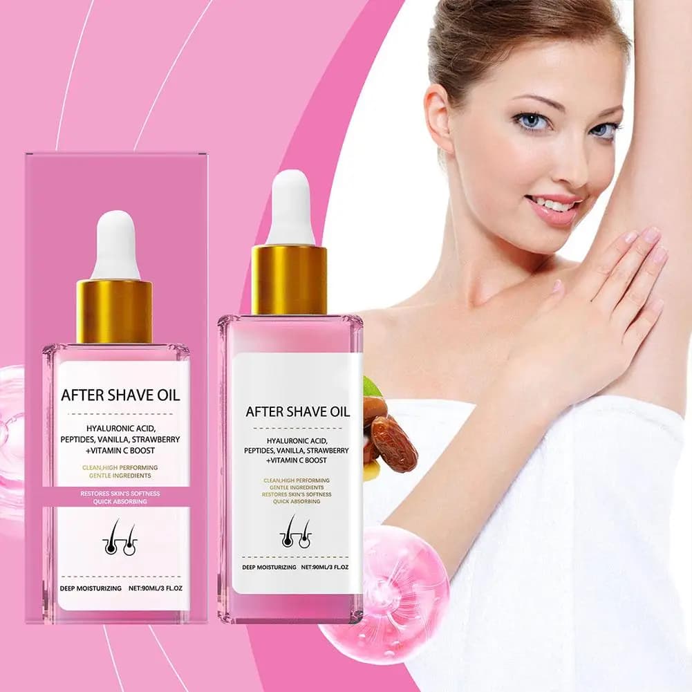 Huile de soin après épilation aux fraises, 90ml, apaise doucement la peau, hydratante, crème d'épilation, soins pour la peau, 60g