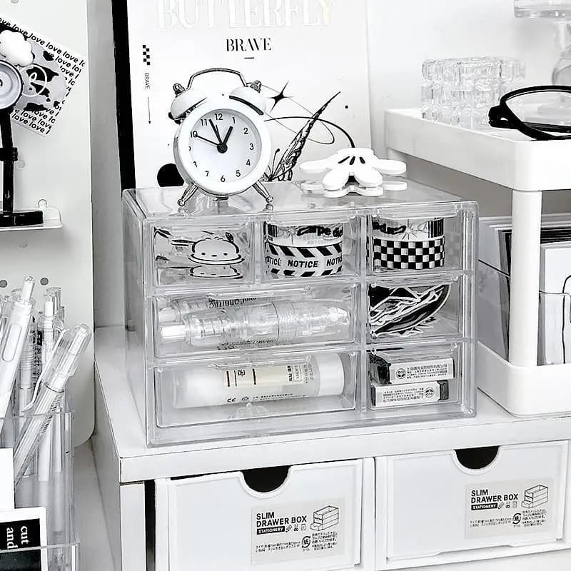 Boîte de rangement multifonctionnelle pour cosmétiques, produits de soins de la peau, bijoux, maquillage