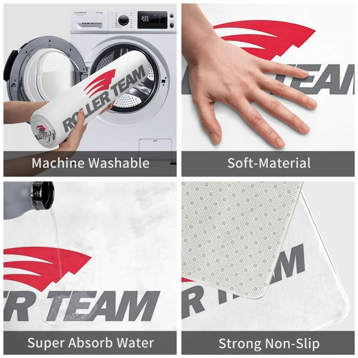ROLLER TEAM-Tapis de Sol en Polymères Absorbants, Anti-Ald Doorvirus, pour Cuisine, Entrée de Maison, Chambre à Coucher