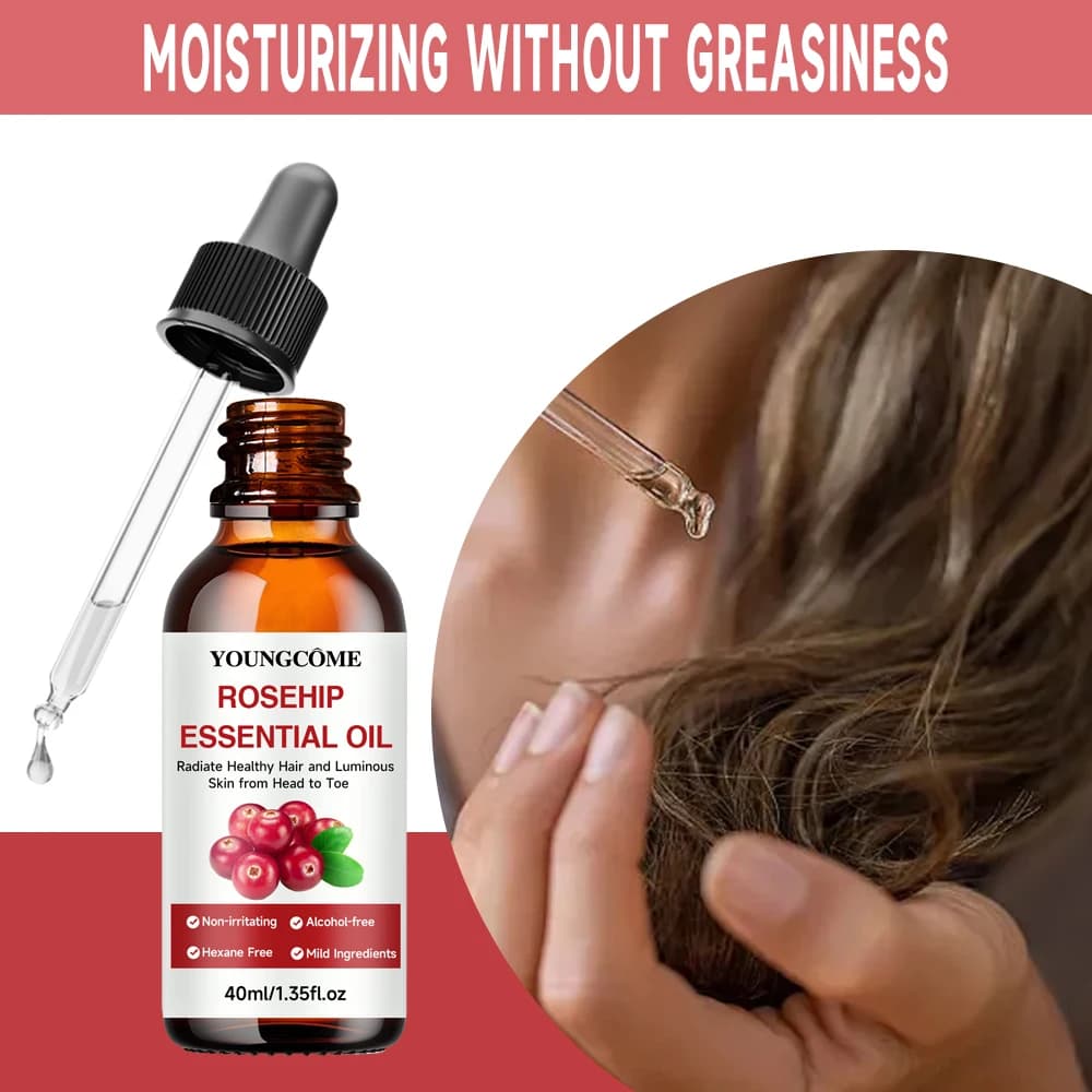 Huile essentielle de rose musquée Pure, estompe les ridules, Lifting, raffermissant, réparation, hydratant, blanchissant, nourrissant, huile de soin pour cheveux et visage
