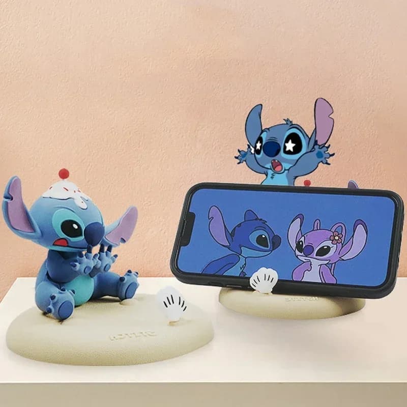 Figurine Stitch Disney Lilo & Stitch, support de téléphone portable, ornement créatif pour la maison et la voiture, cadeaux d'anniversaire