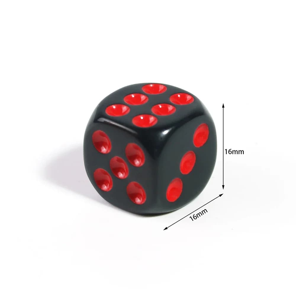 Dés de jeu D6 de 16mm, dés à Six faces à coins arrondis pour DND