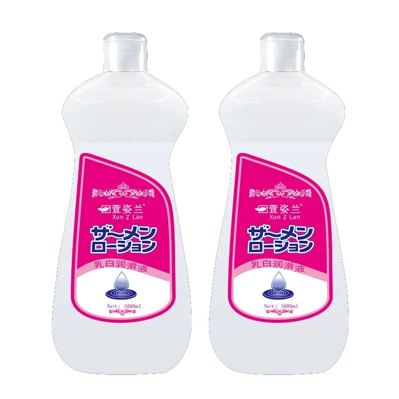 Lubrifiant liquide simulé pour soins intimes 500 ml, pour adultes, couleur lait blanc, soluble dans l'eau, pour le plaisir sexuel.
