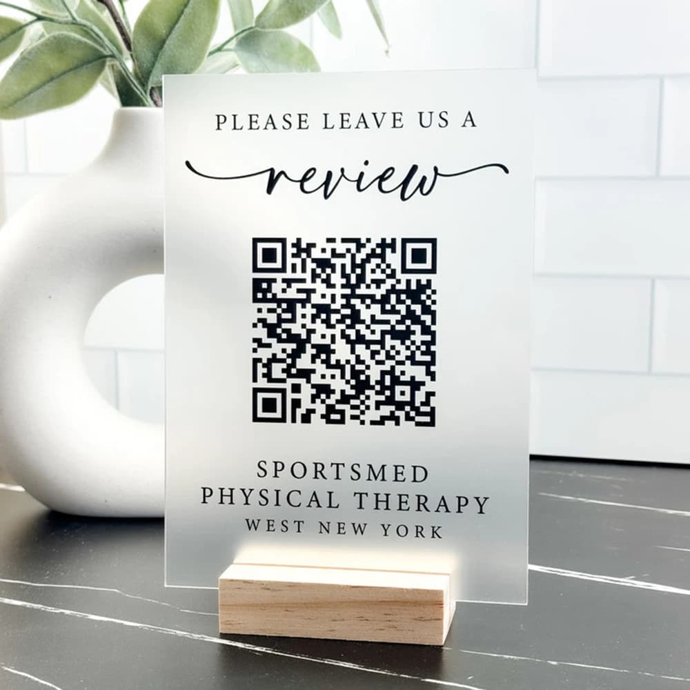 Personnalisation personnalisée Code QR Carte acrylique Collection