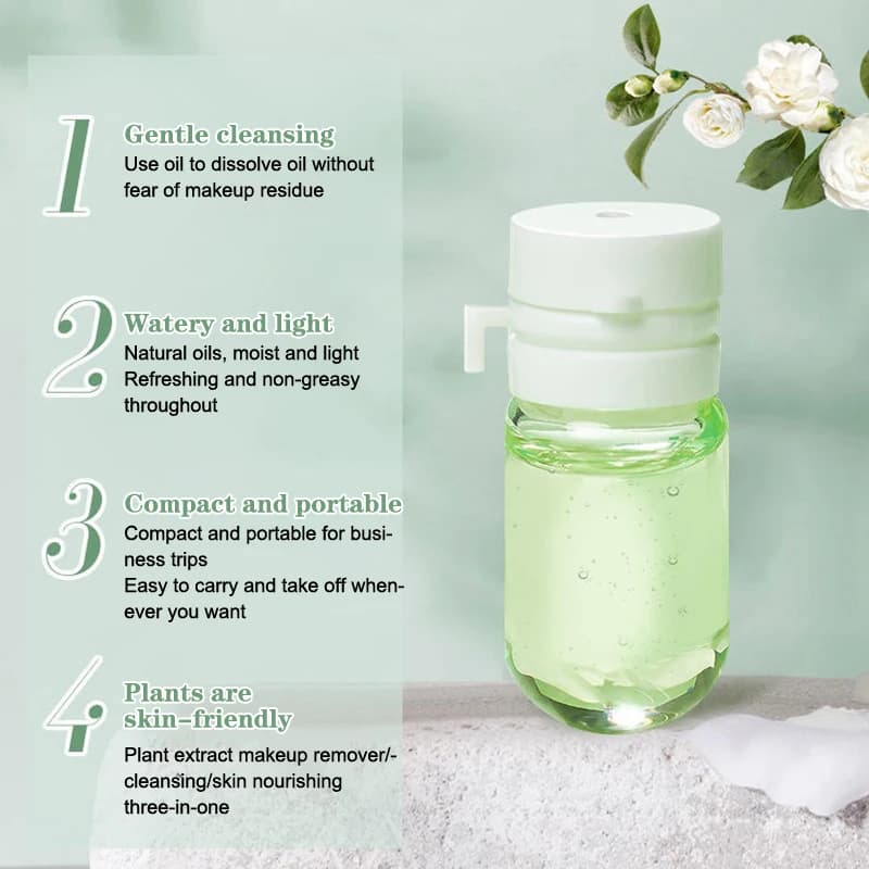 Huile nettoyante au camélia pour le visage, nettoyant secondaire pour le visage, nettoyage en profondeur et doux, huile démaquillante individuelle portable pour voyage, 7/10/30 pièces