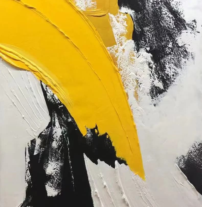 Peinture à l'huile abstraite faite à la main