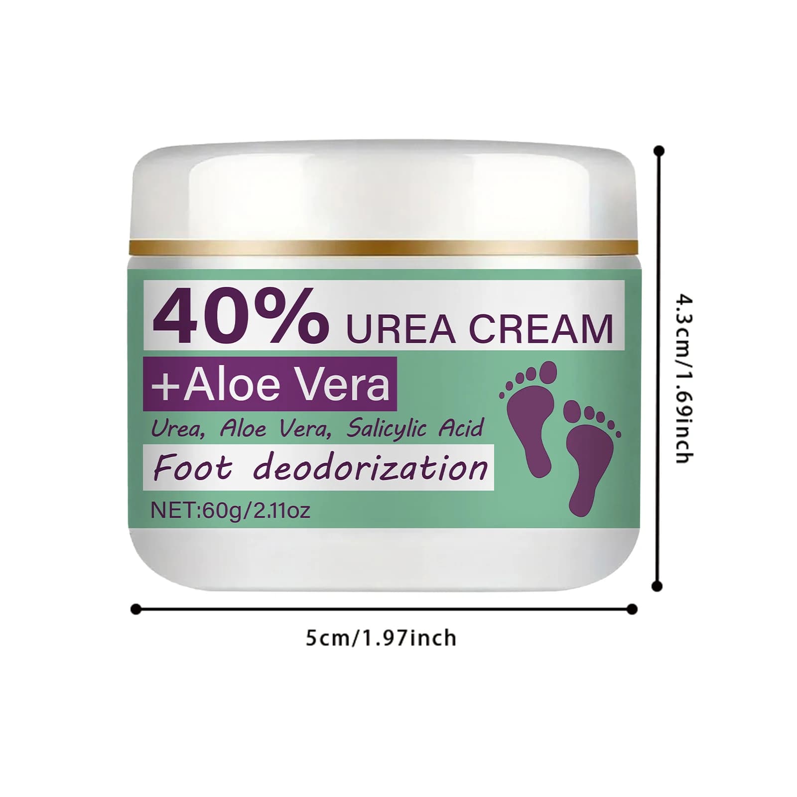 Crème déodorante pour les pieds - Élimination puissante des odeurs et protection contre la transpiration, tube ergonomique pour une application précise, convient à une utilisation quotidienne et pour