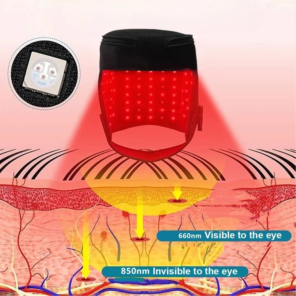 Chapeau pour cheveux à lumière rouge