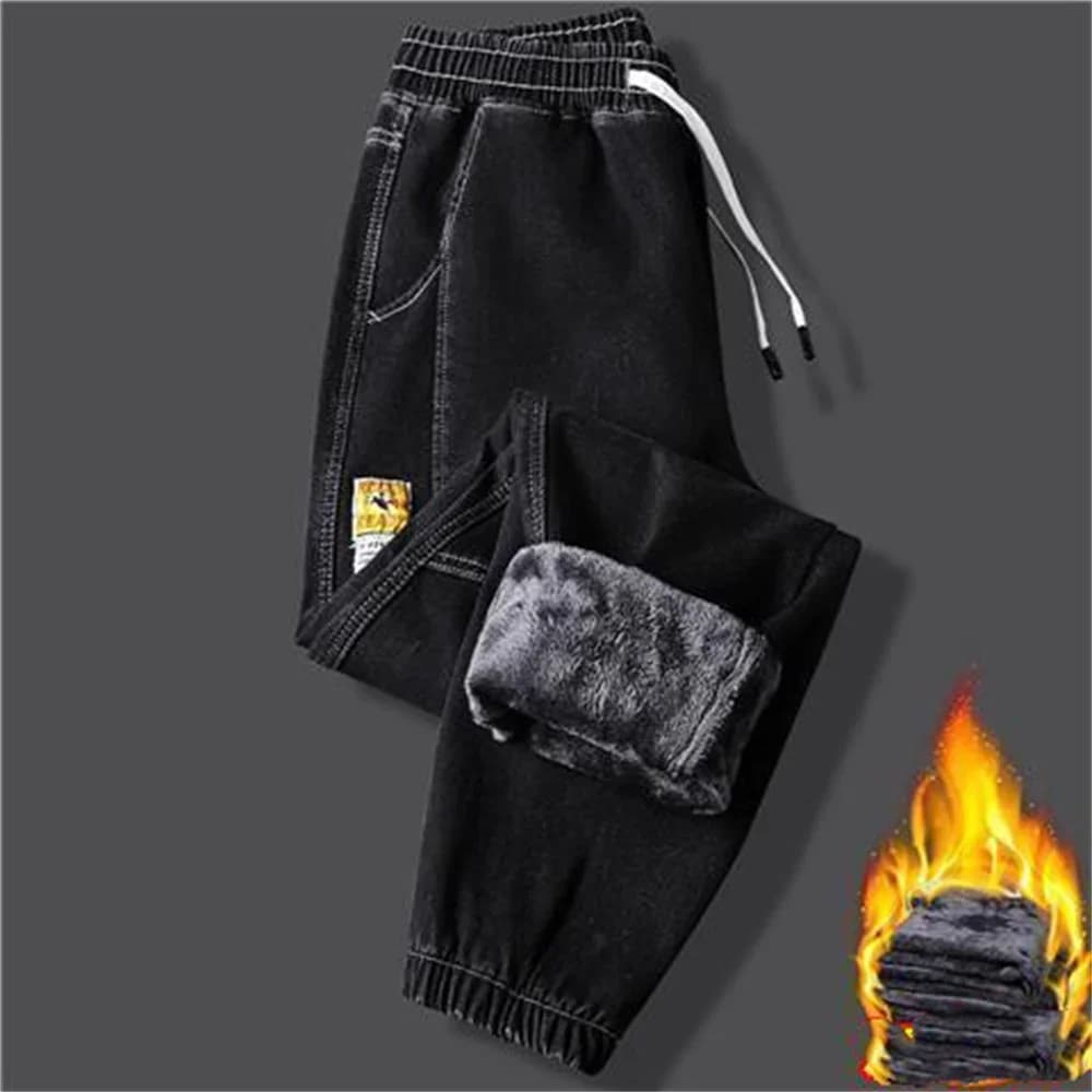 Jeans pour hommes hiver polaire Jean épais chaud Denim pantalon