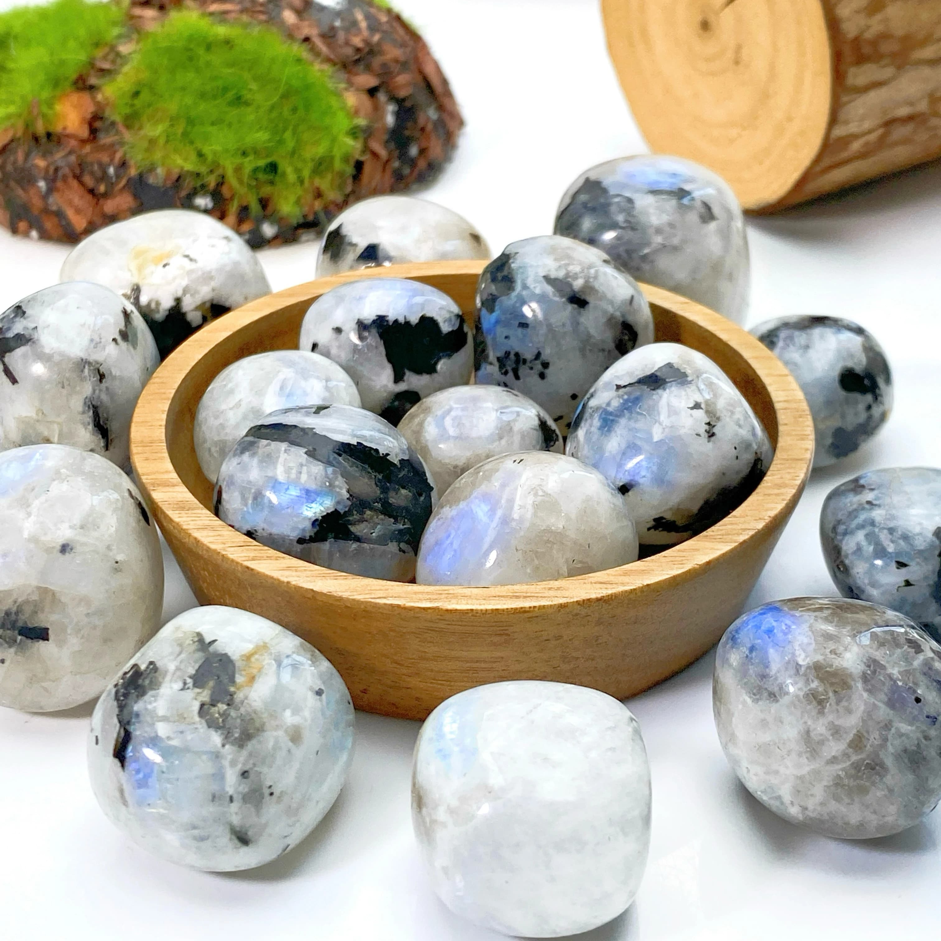 Pierres de lune arc-en-ciel 10-30mm, 5 pièces, décor d'aquarium de Pot de fleur, cadeau, décoration de maison, décorations DIY, décor de cour