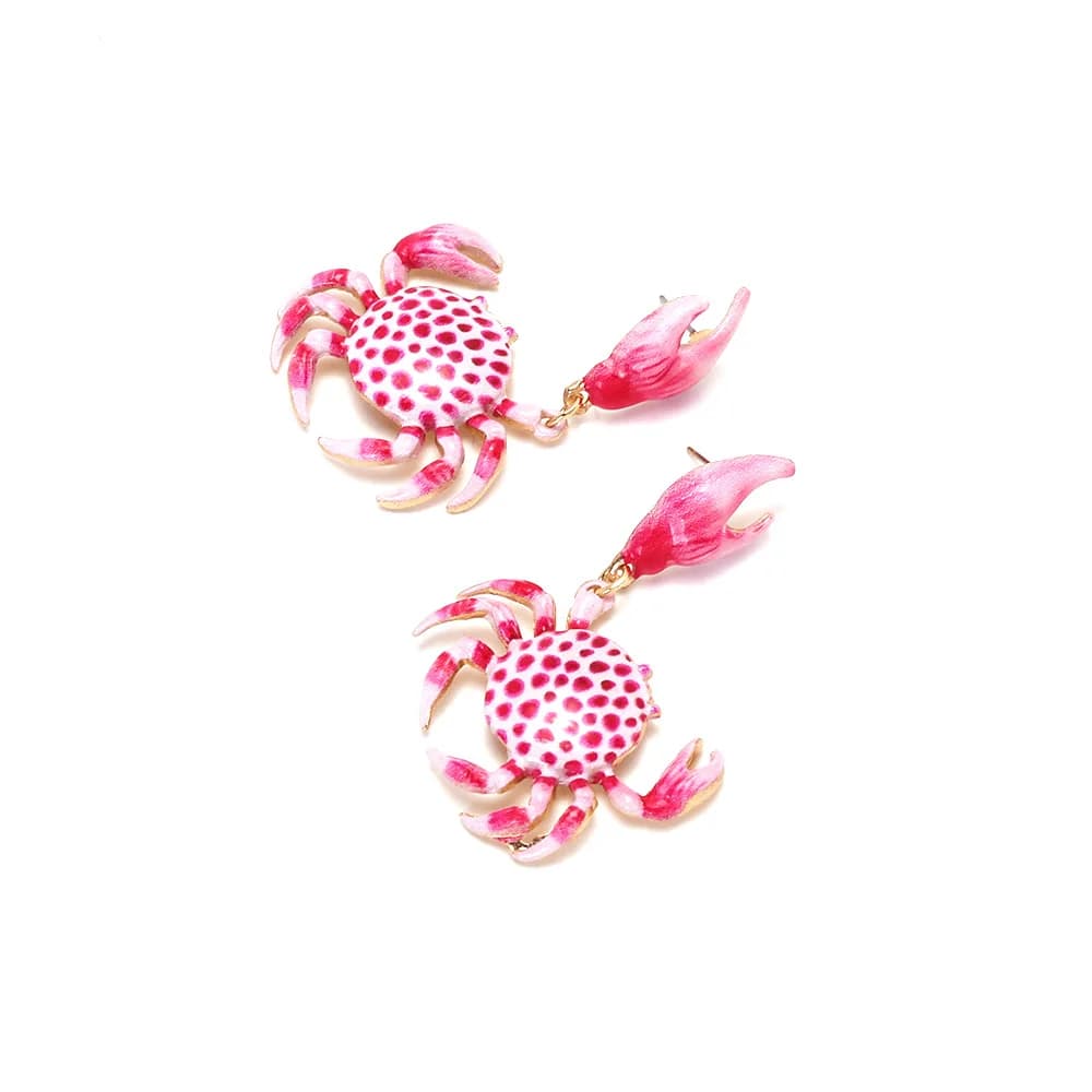 Boucles d'oreilles en forme de crabe pour femmes