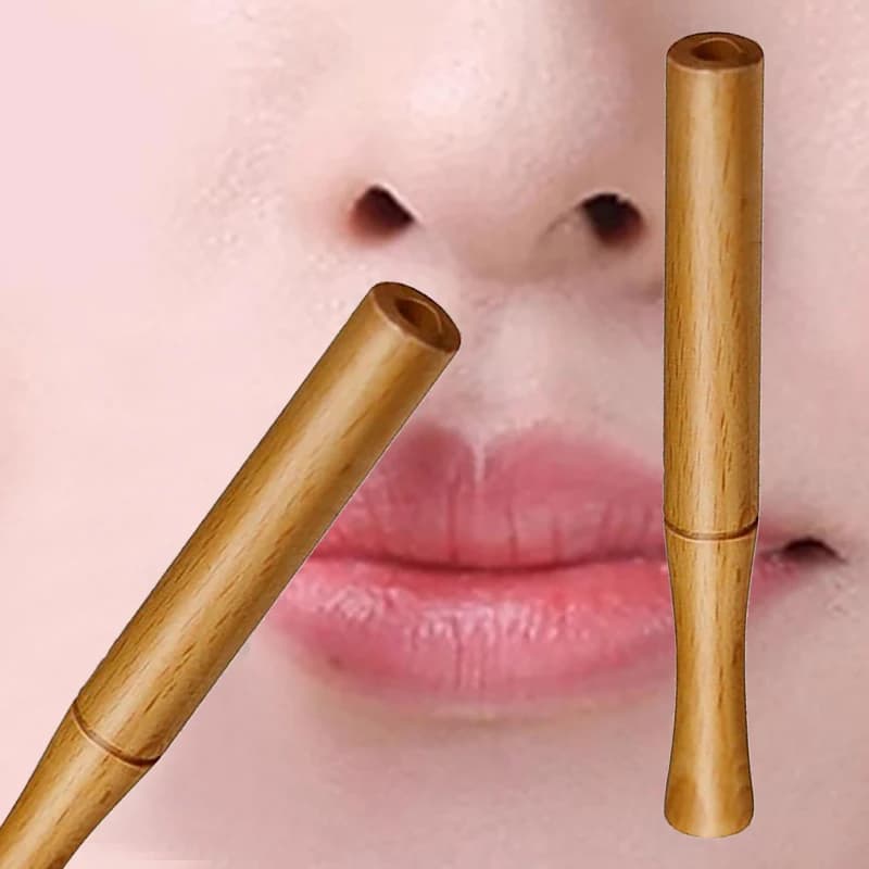 Inhalateur d'aromathérapie pour huiles essentielles, bâton d'inhalateur pour arrêter de fumer, diffuseur personnel en bois pour huiles essentielles avec tiges de fibres